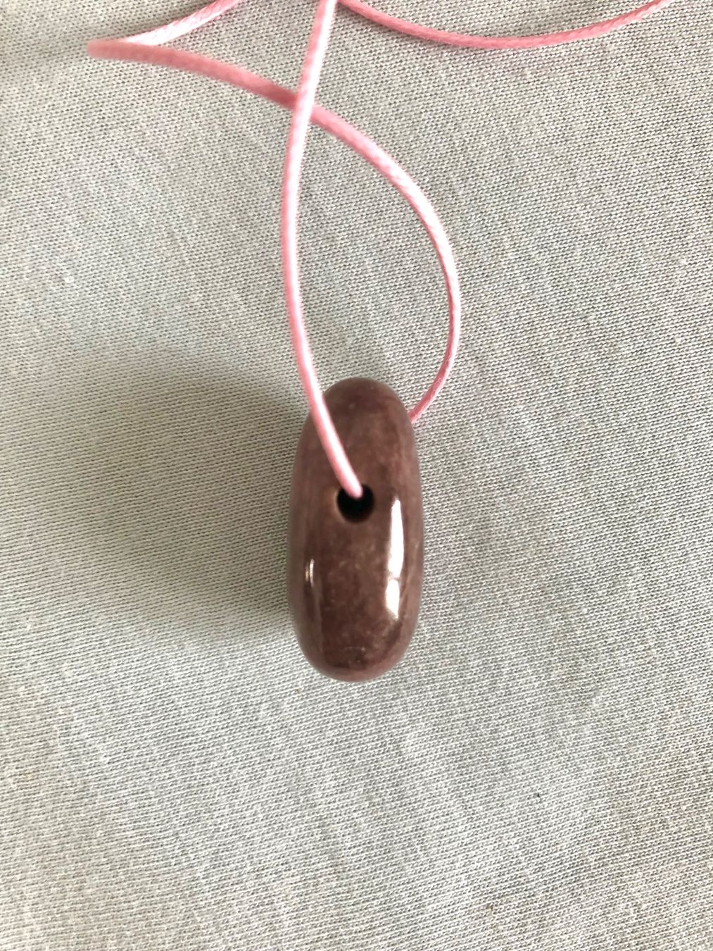 Catenine: Collier avec pierre de rhodonite – Usato da Le Crêt-p-Semsales venduto da staglione69 2