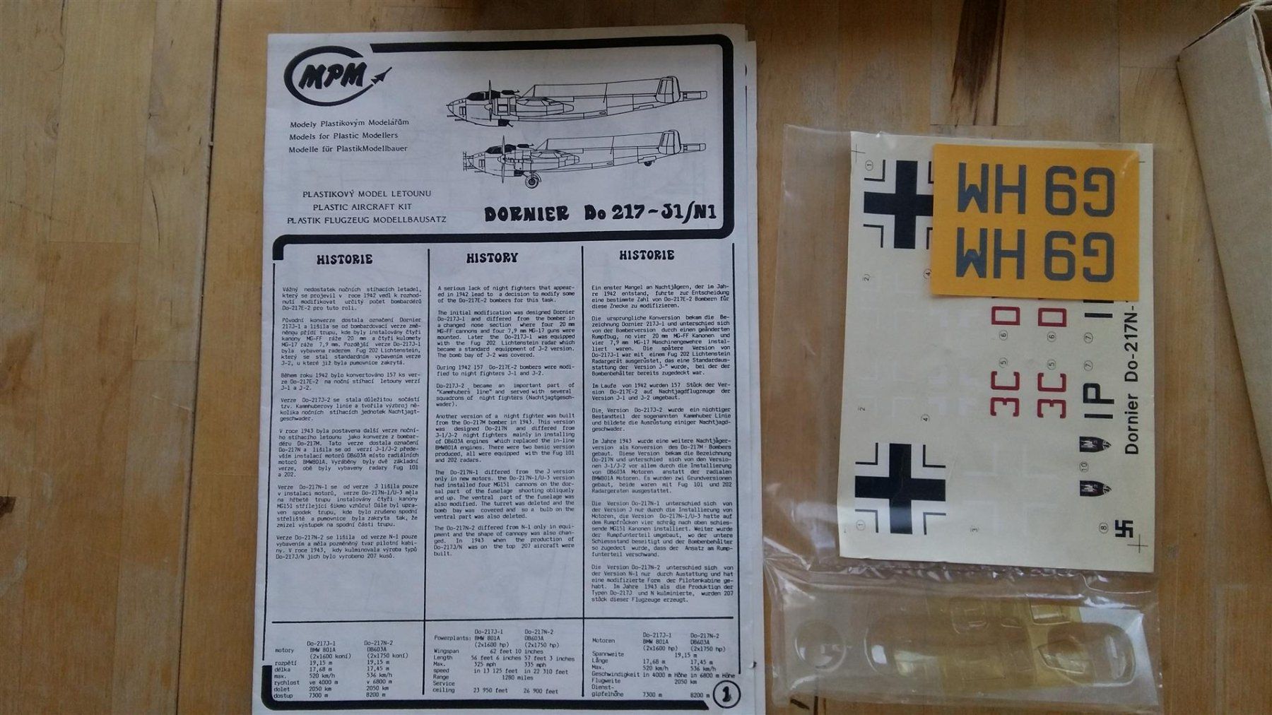 Modellbausätze & Standmodelle: 1/48 MPM Dornier Do 217N-1/J – Neu und originalverpackt aus Grand-Lancy von LFW 1