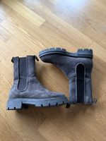 Chelsea Boots dunkelbraun Damen Wildleder 