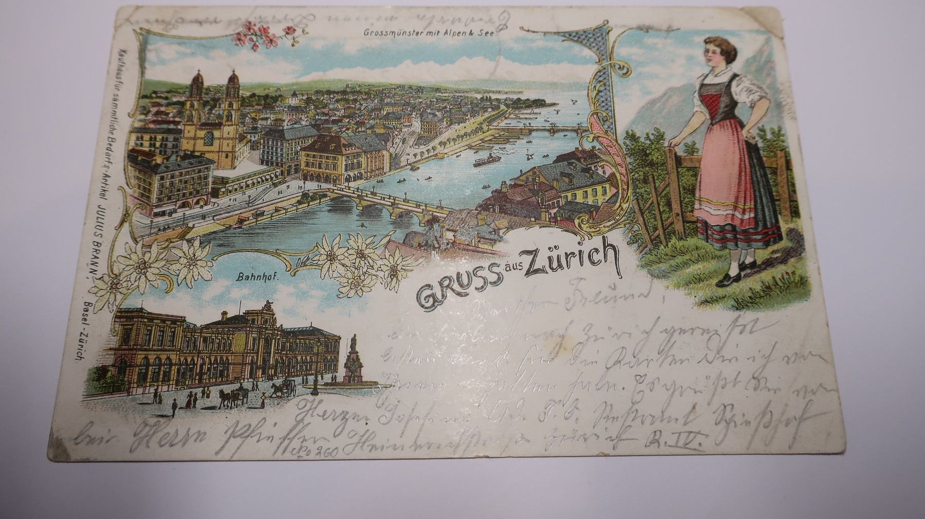 Cartoline postali: Gruss aus Zürich  1900 – Usato da Cormoret venduto da Pascalll2001 1