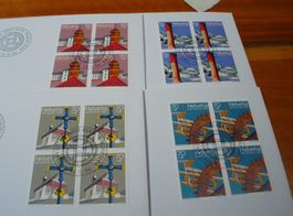 Set Pro Patria 1996, FDC Satz, Einzel + 4erblocks, 9 Belege