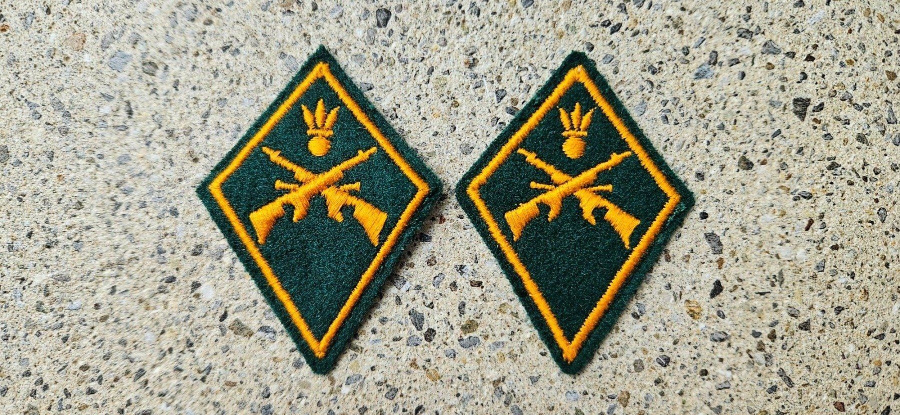 Schweizer Armee Placchette & Badge: *** Kragenspiegel / Kragenpatten *** – Usato da Riedholz venduto da fr_sIruP