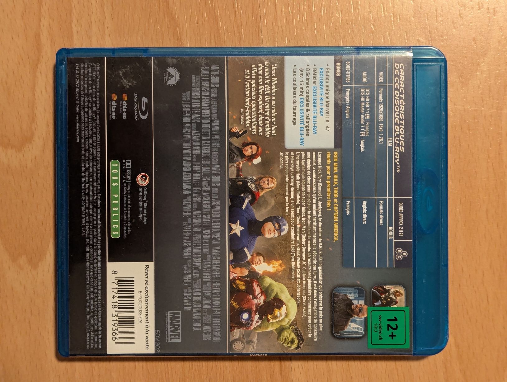 Tutti i DVDs: MARVEL'S AVENGERS - BLU-RAY – Usato da Biel/Bienne venduto da Soupape50 1