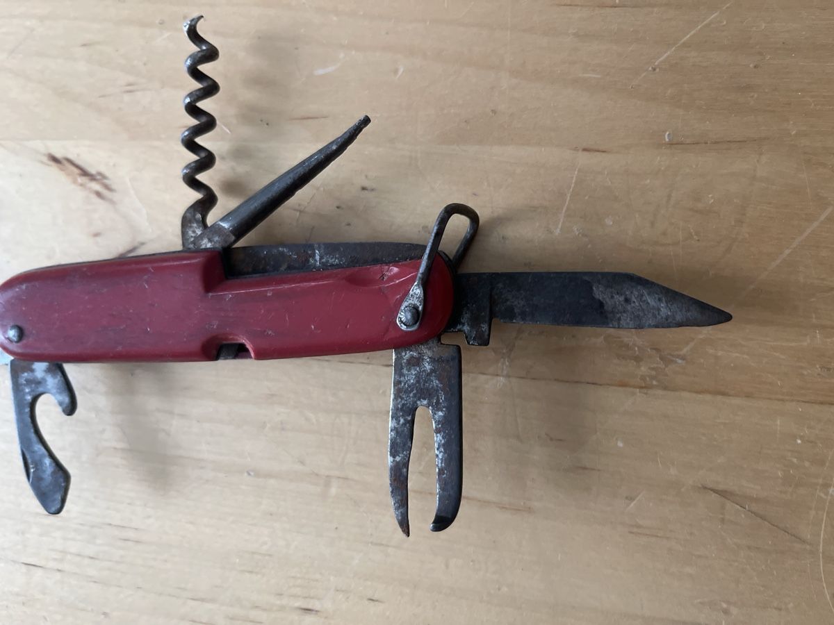 Coltelli tascabile: Vintage Taschenmesser rot – Usato da neuenhof venduto da cocoros 1