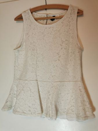 spitzen Top weiss