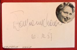 Waltraut Haas 1927-2025 Autogramm signiert Albumblatt 7x12cm
