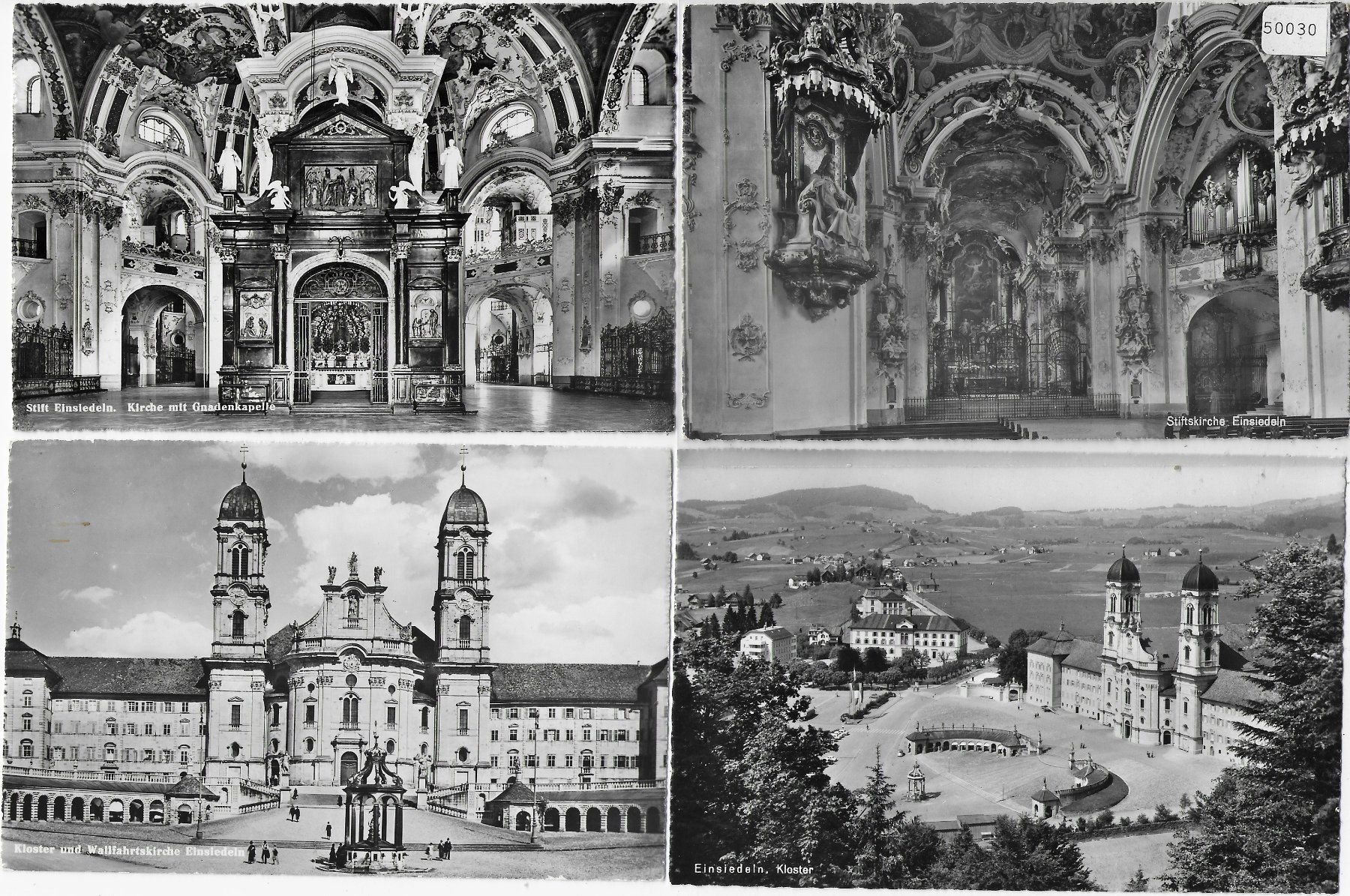 Cartoline postali: 4 AK - Einsiedeln – Usato da Ettingen venduto da Kartenplanet