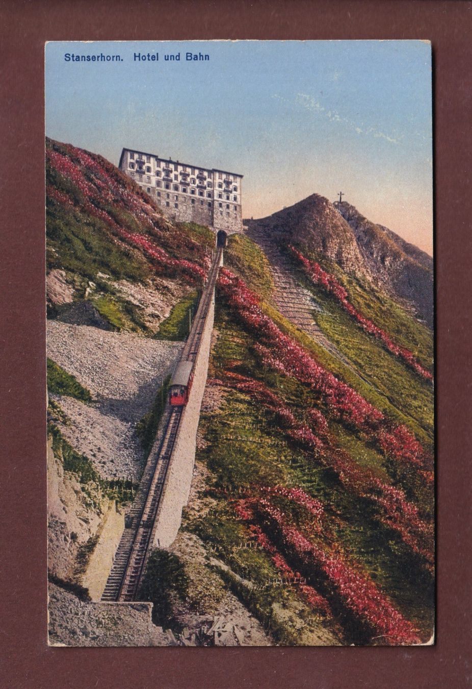 Cartoline postali: STANSERHORN - Hotel und Bahn - 1931 – Usato da Pully venduto da nicecards