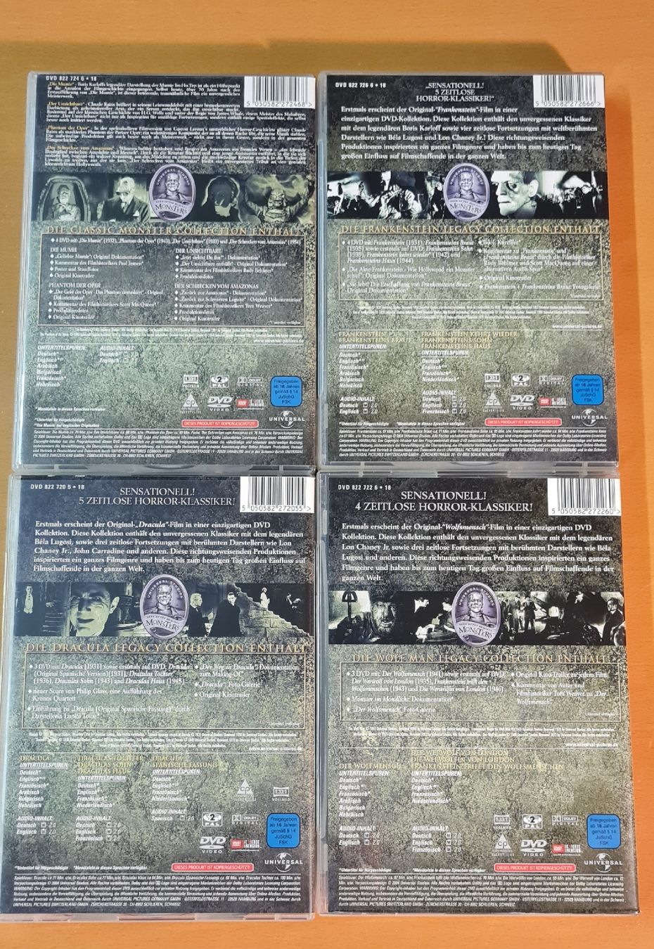 Tutti i DVDs: Universal Classic Monster Collection DVD Set -Top! – Nuovo (secondo la descrizione) da Turbenthal venduto da Stoertebeker 5