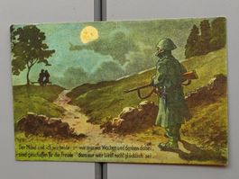 Litho PK / Militär Humor - Gelaufen Feldpost ca. 1914