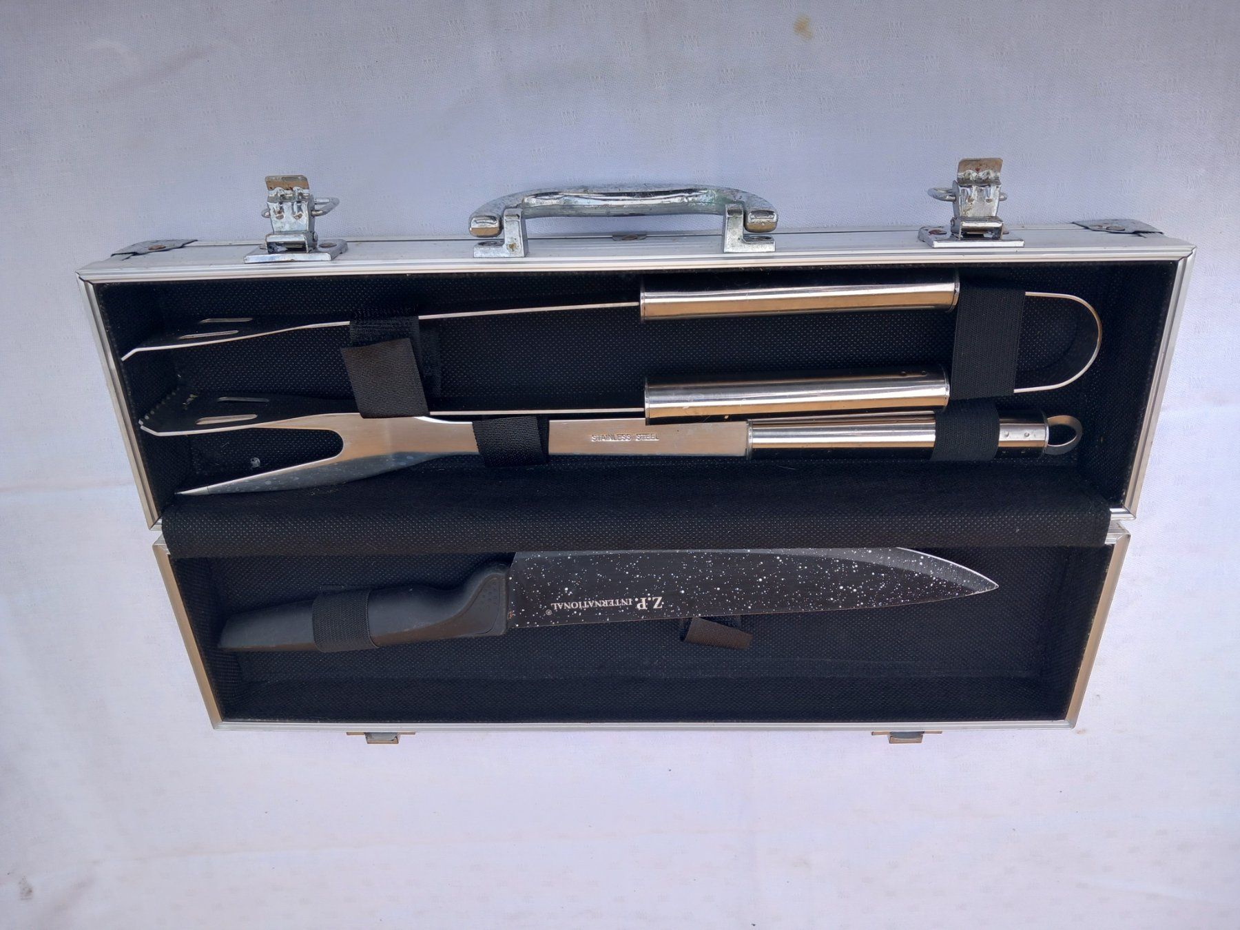 Set di posate: Grillwerkzeug-Set, Heimgebrauch, Outdoor, Picknick, Camping, – Usato da Rheinau venduto da profitronic.shop 7