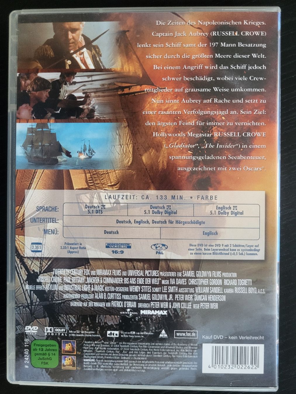 Tutti i DVDs: Master and Commander Bis ans Ende der Welt – Nuovo (secondo la descrizione) da Lausen venduto da EisAmStiel 1