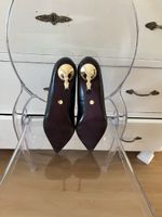Zara Pumps schwarz mit Goldabsatz Grösse 41 top Zustand