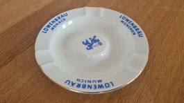 Vintage Aschenbecher Löwenbräu Brauerei München Porzellan