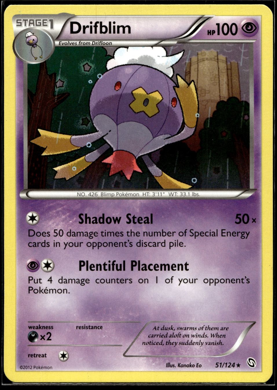 Pokémon Carte collezionabili: Drifblim (DRX EN 51/124) – Usato da Affoltern am Albis venduto da Chiesa_5