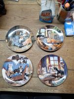 4 Sammelteller Katzen J. Scholtz Porzellan (K1)