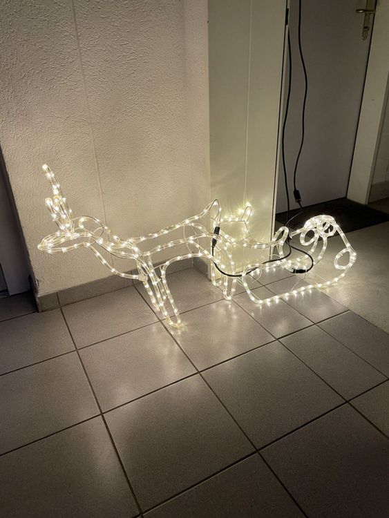 Weihnachtsbeleuchtung Rentier mit Schlitten Kaufen auf Ricardo