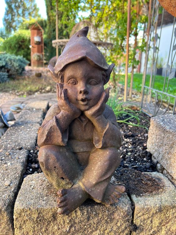 Wichtel aus Gusseisen für Garten Deko Kaufen auf Ricardo