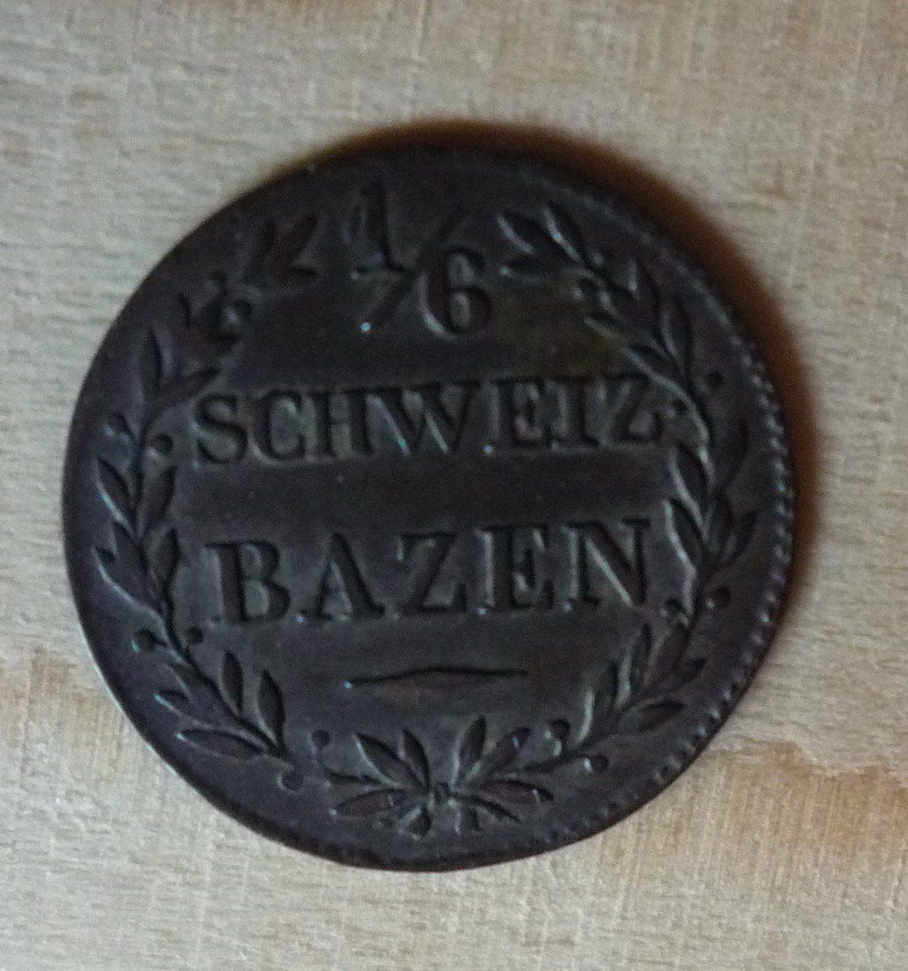 Tutti le monete: 1/6 Batzen Graubünden, vz, 1842 – Usato da Rieden SG venduto da Sammelfreund 1