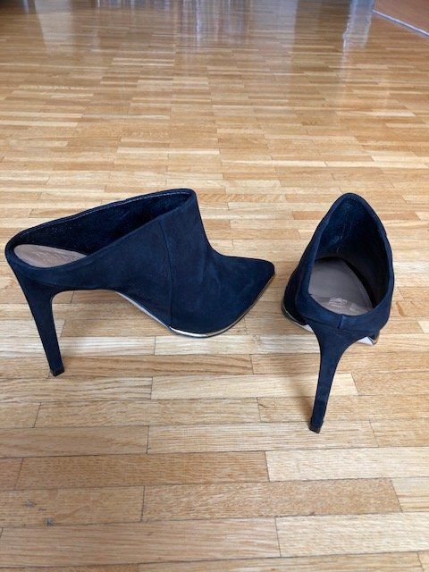Damenschuhe: Mules en daim noir 39 neuves – Neu und originalverpackt aus Bursins von Mr1968 6
