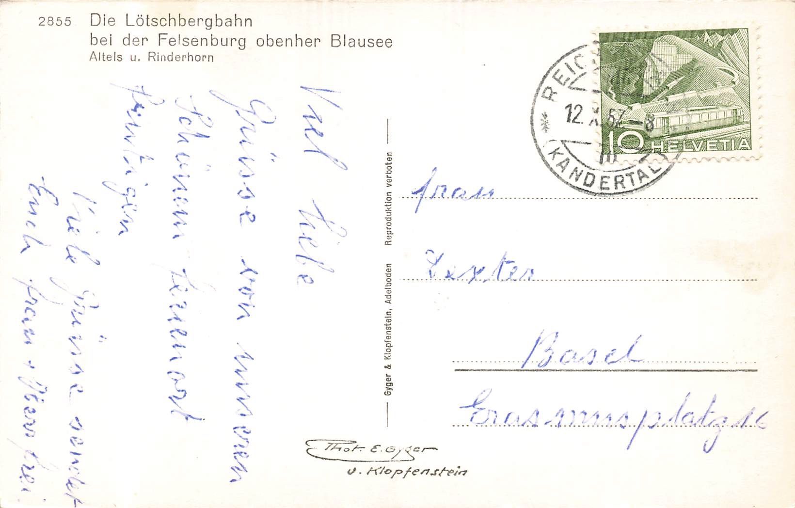 Ansichtskarten: Lötschbergbahn BE bahn – Gebraucht aus Biasca von Blenio71 1