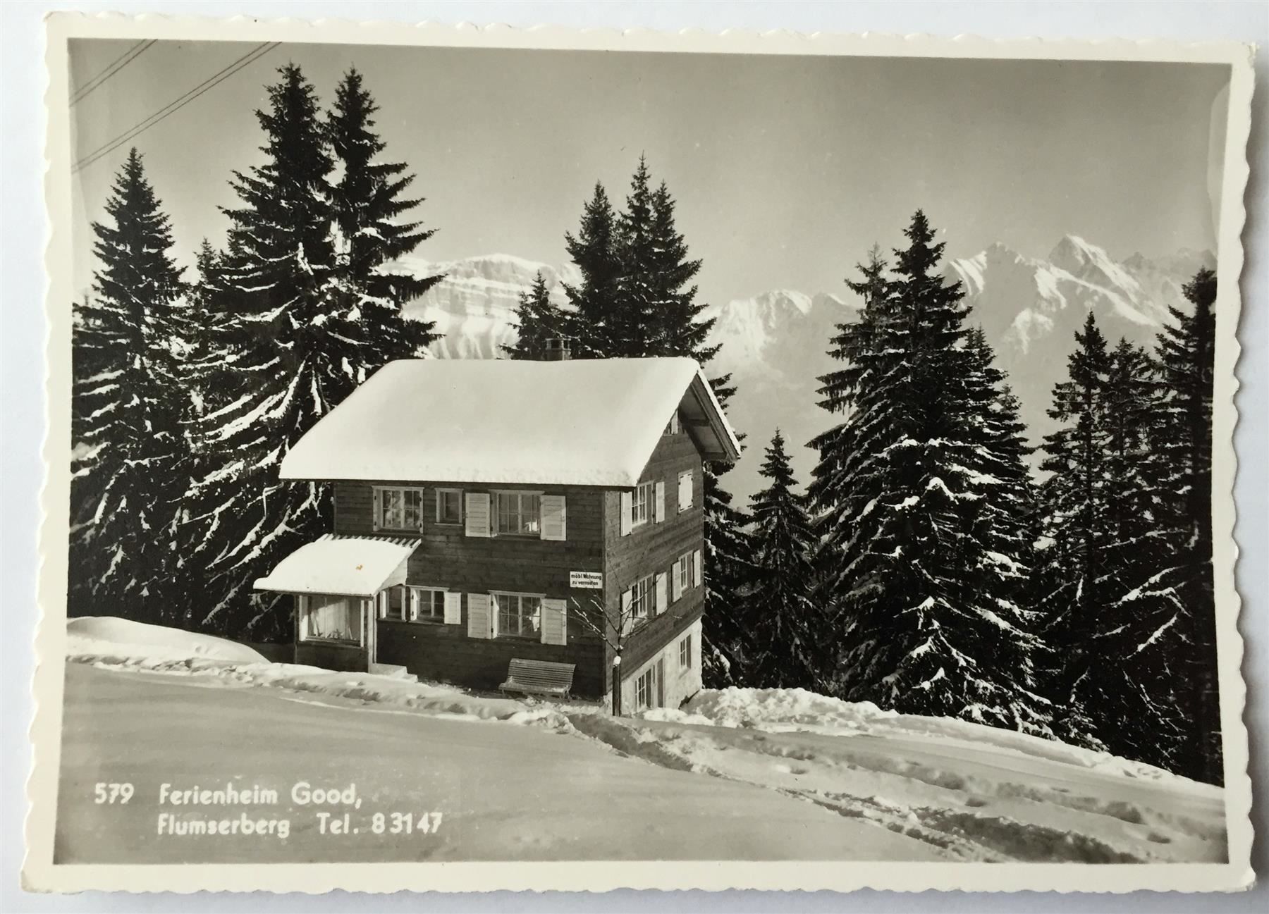 Cartoline postali: FLUMSERBERG Ferienheim Good – Usato da Jona venduto da philajona