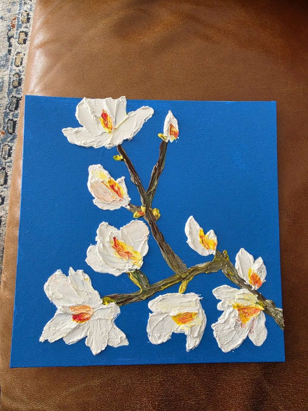 Dipinti: Textured floral art – Nuovo (secondo la descrizione) da Klingnau venduto da Soldekorarte