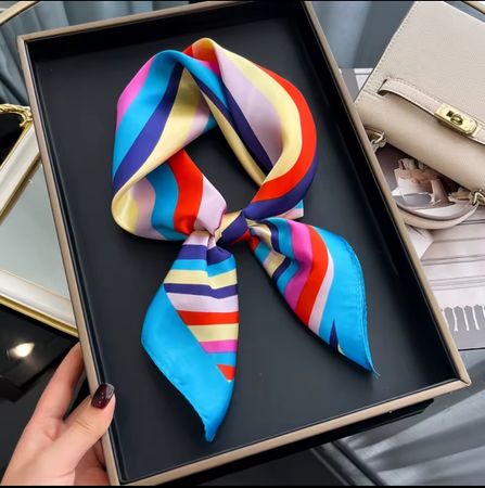  Foulard satin 60x60 / Seidentuch / Foulard seta multicolor