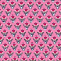 Baumwolle Motiv rosa "Tulpe" ÖkoStoff