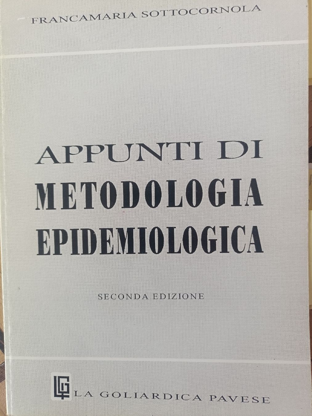Libri: Appunti Metodologia Epidemiologica – Nuovo (secondo la descrizione) da Lugano venduto da riccardo012