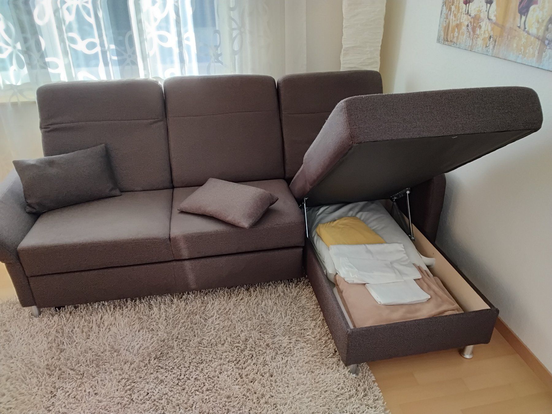 Sofas: Chaise longue Sofa mit Schlafmöglichkeit – Gebraucht aus Weinfelden von heweto 3