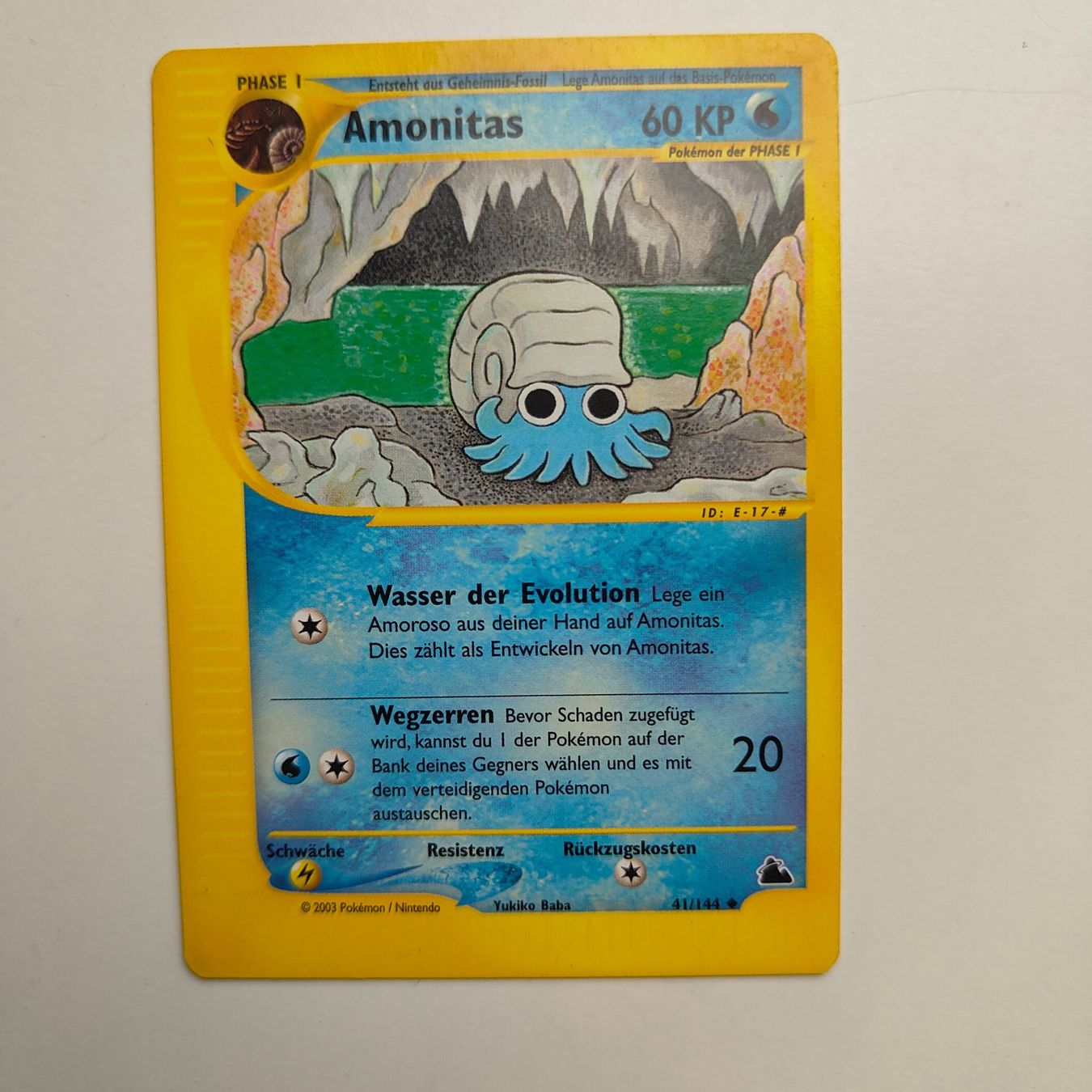 Pokémon Carte collezionabili: Pokemon Amonitas Omanyte Skyridge E-Series ab 1 CHF – Usato da Thalwil venduto da FigurenFreunde