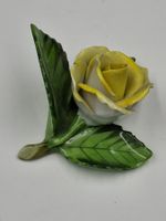 Vintage Herend Porzellanfigur Gelbe Rose Ungarn 1950er
