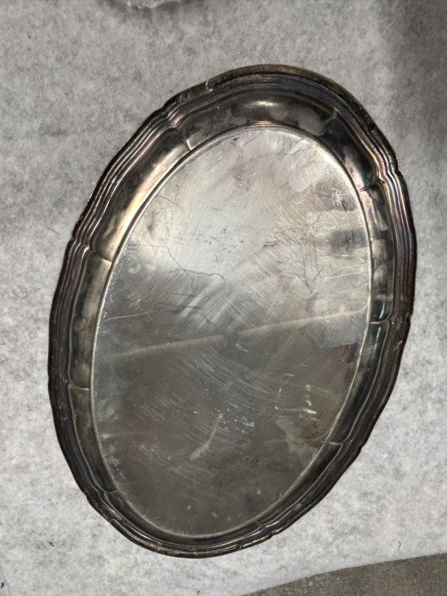 Piatti di portata: Silber Servierteller mit Glaseinsatz, gebraucht – Usato da Kehrsiten venduto da fot_55m5 4