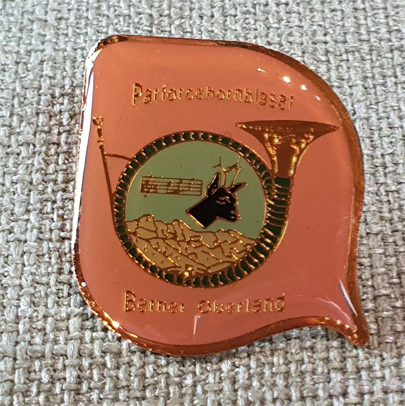 Placchette & Badge: D950 - Pin Parforcehornblaser Berner Ob. – Usato da Reinach BL venduto da Boston-Verkauf