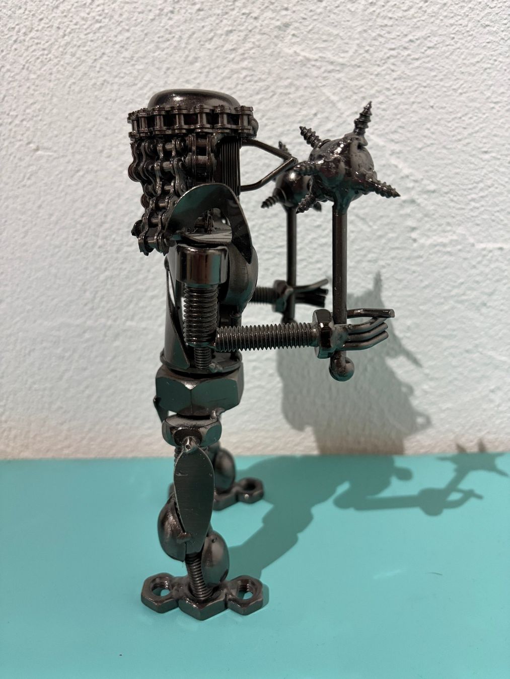 Sculture & Statue: Metallfigur Kämpfer Krieger Upcycling – Usato da Mettmenstetten venduto da PB-8932 1