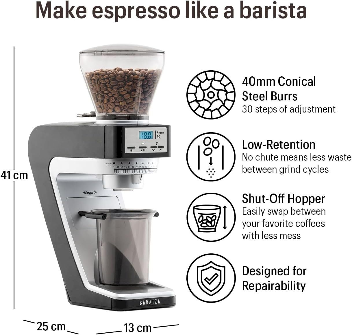 Baratza Küchengeräte: Baratza Sette 30 AP Kaffeemühle – Neu und originalverpackt aus Bottighofen von zaap 2
