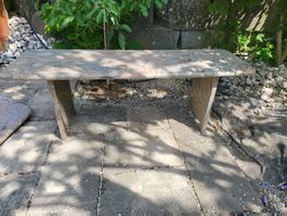 Garten Steinbank 130x40x45cm und eine kaputte