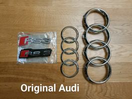 Audi RS3 // 1x Front + Heck Plakette, 1x Front + Heck Emblem