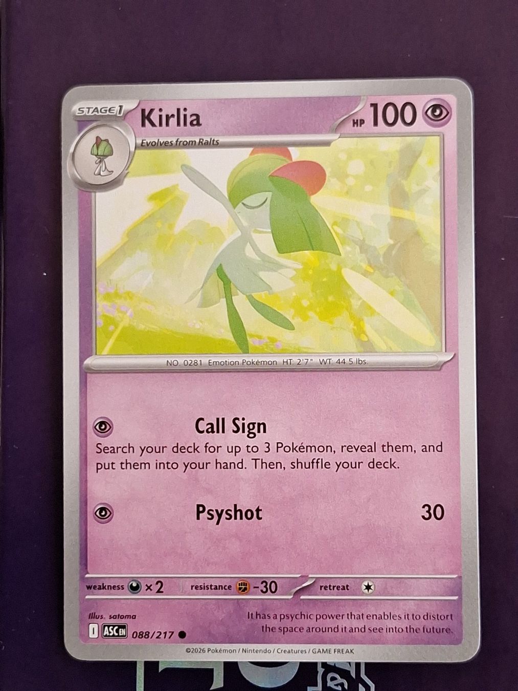 Pokémon Carte collezionabili: Kirlia - Pokemon Ascended Heroes – Usato da Altstätten SG venduto da GGsGameshop