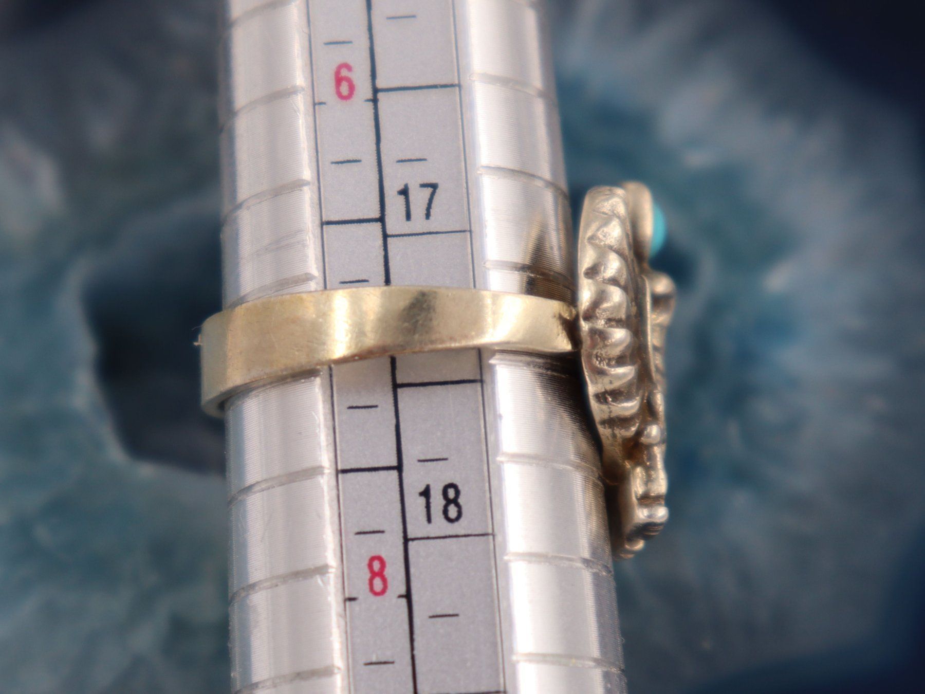 Ringe: Silber Ring, Türkis, Adler Mexiko Gr 54-55 – Gebraucht aus Baden von swiss-alps 6