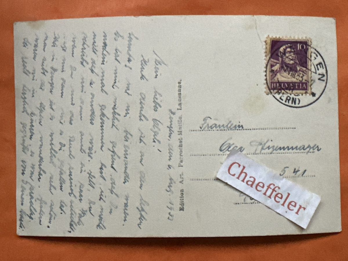 Cartoline postali: 1933  bei  Wengen, die Jungfrau – Usato da Zürich venduto da Chaeffeler 1