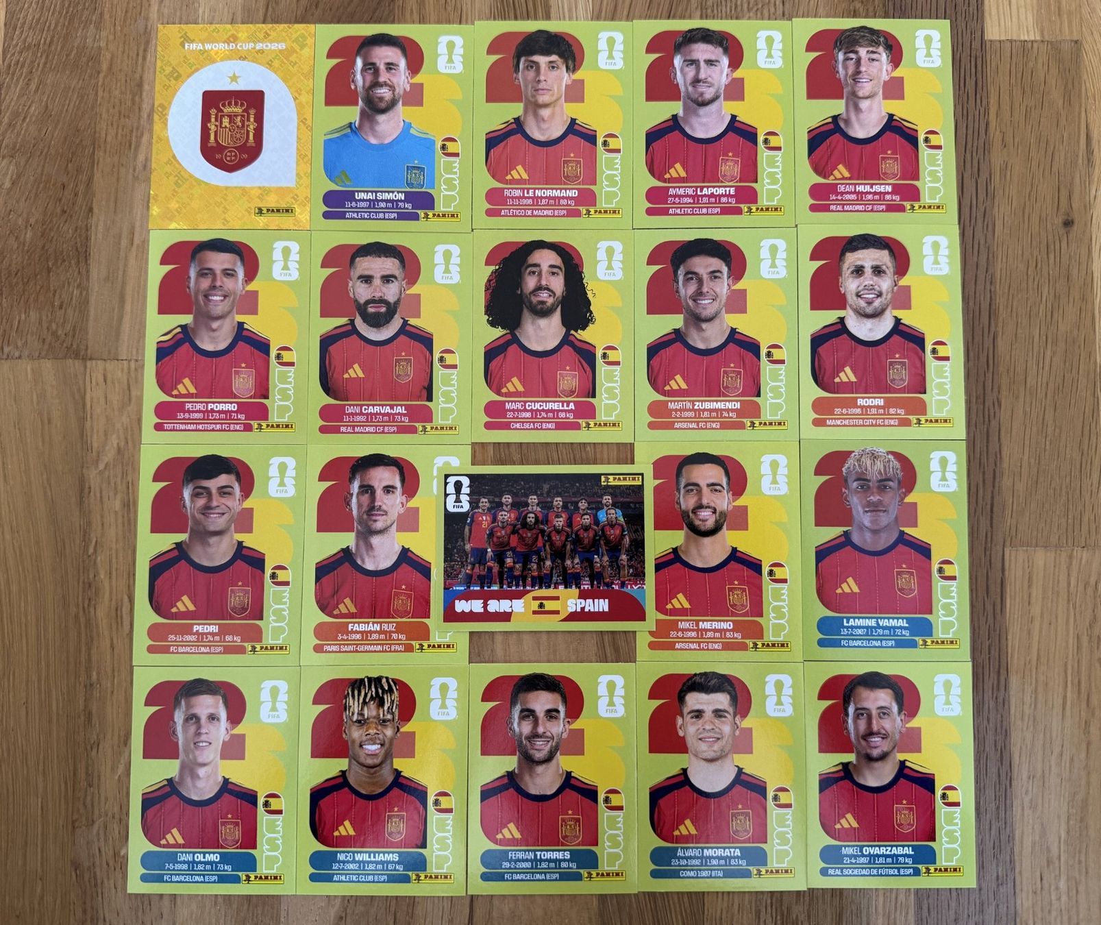 Panini Sammelbilder & Trading cards: ESP Team FULL complet Panini 2026 - 20 stickers Spain – Neu (gemäss Beschreibung) aus Blonay von DeckZone