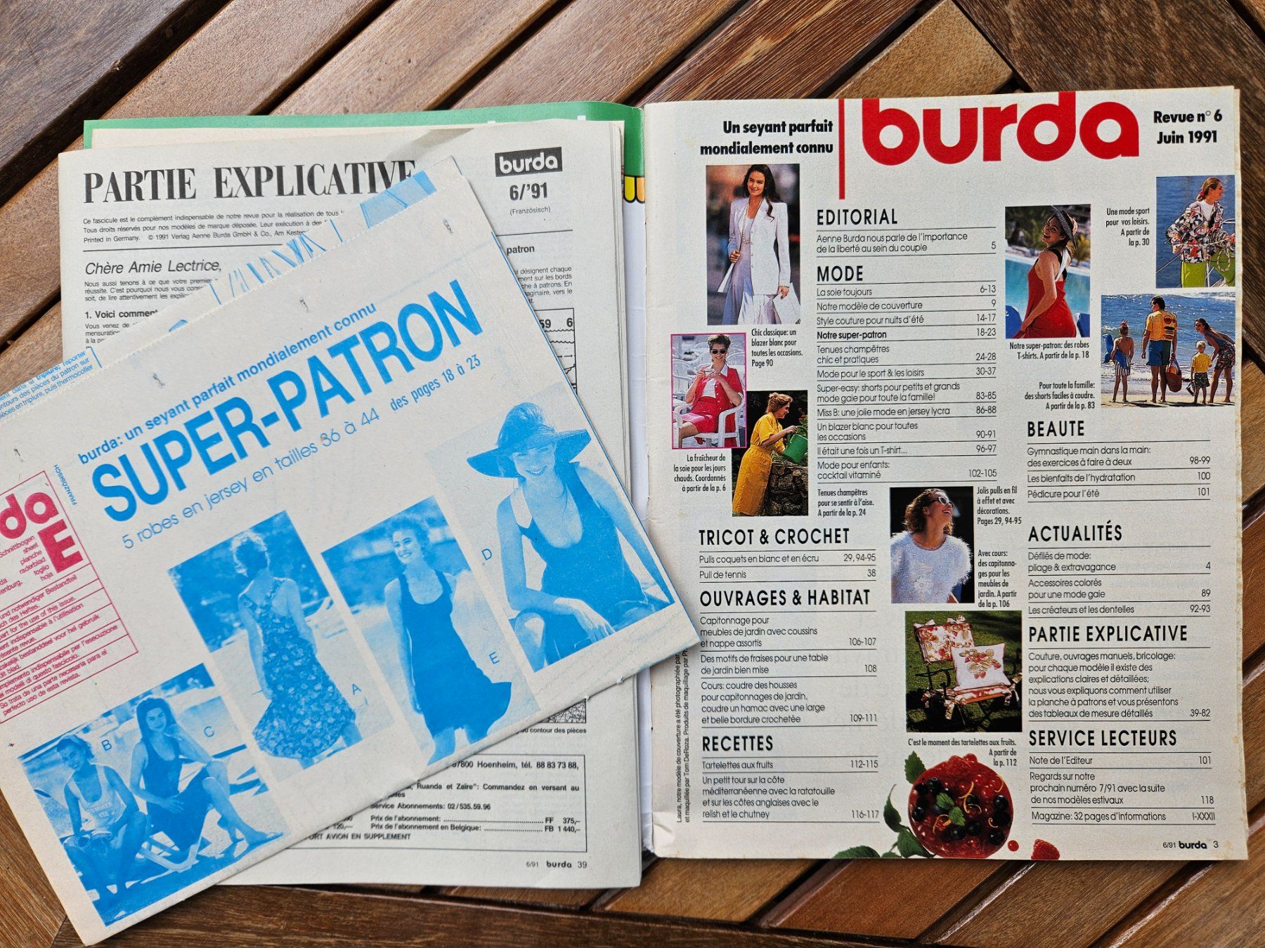 Schnittmuster: Burda juin 1991 été – Gebraucht aus Lausanne von tal_01 1