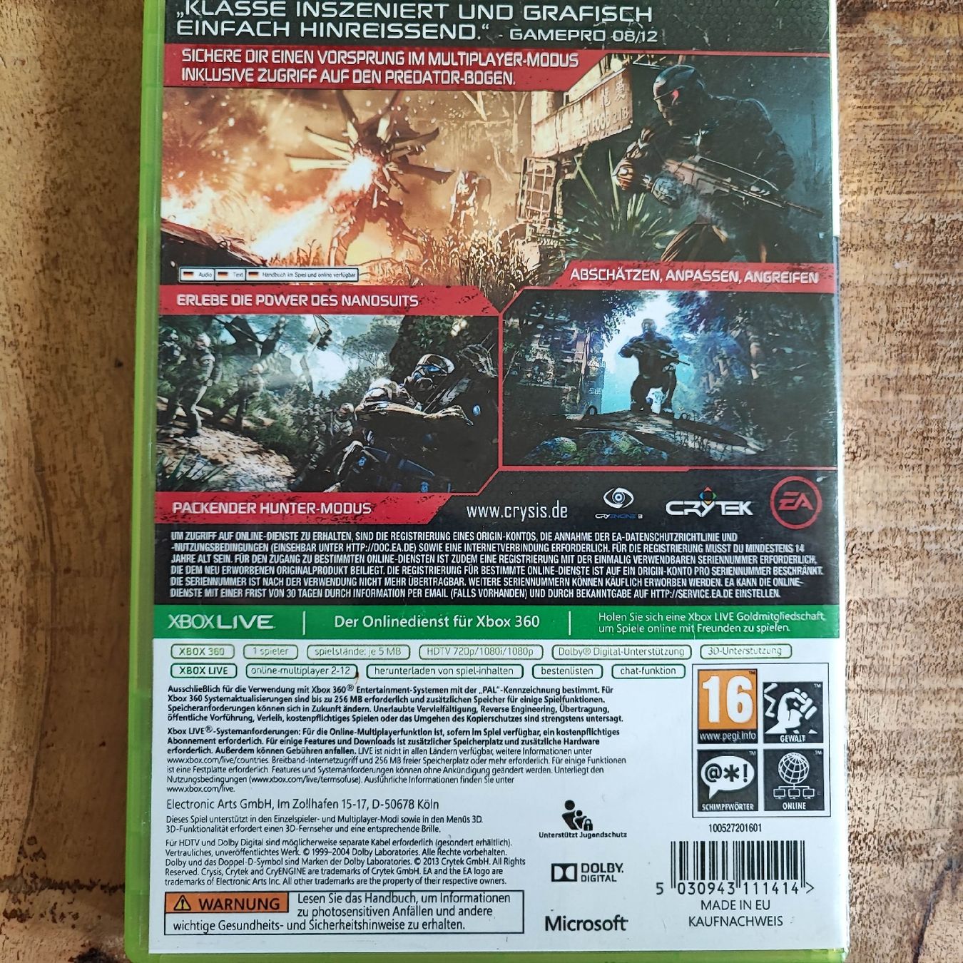 Microsoft Giochi: Crysis 3 Xbox 360 Hunter Edition Game – Usato da Dübendorf venduto da kb86_MOVIE 1