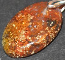 Anhänger L-8079 – Marokkanischer Nahtachat 28x19mm