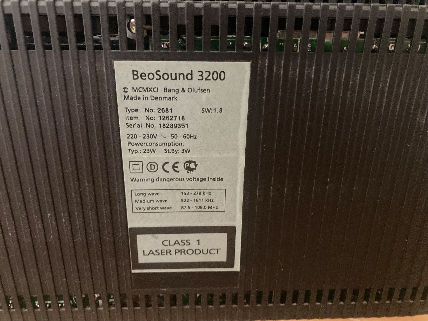 Bang & Olufsen Audio- & Mediensysteme: B&O Bang Olufsen Beosound  3200 – Defekt aus Hergiswil von Kundenfreundlich 4