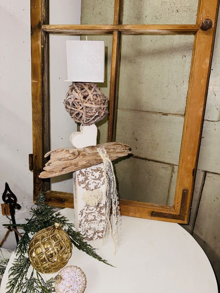 Kerzenständer: Wunderschöne Shabby Chic Holz Kerzenständer mit Schwemmholz – Neu (gemäss Beschreibung) aus Fällanden von LetiRobi 8