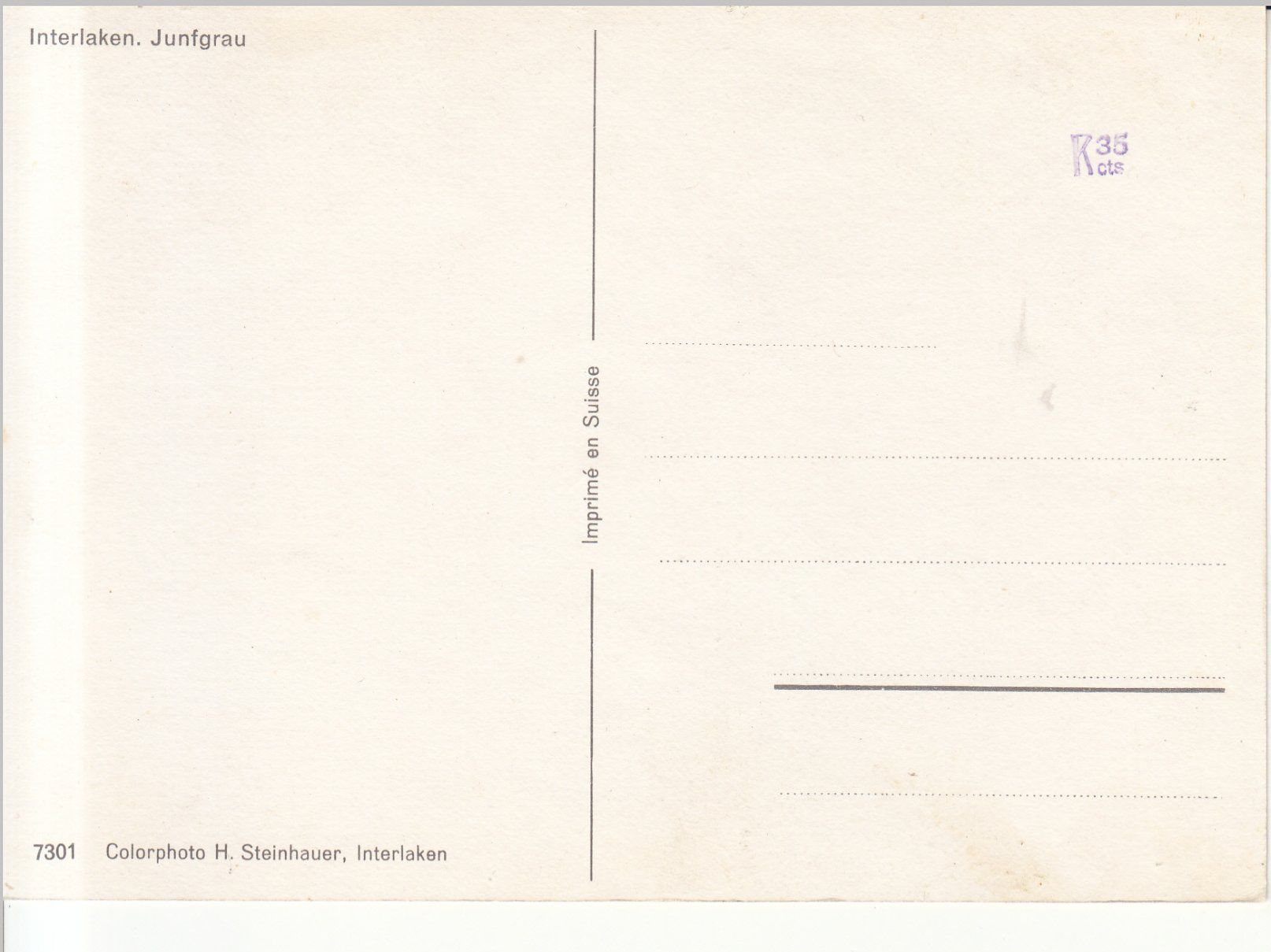 Cartoline postali: Interlaken ca. 1970 – Usato da Bürglen TG venduto da StampGraf 1