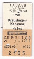 Ticket de train Kreuzlingen-Konstanz
